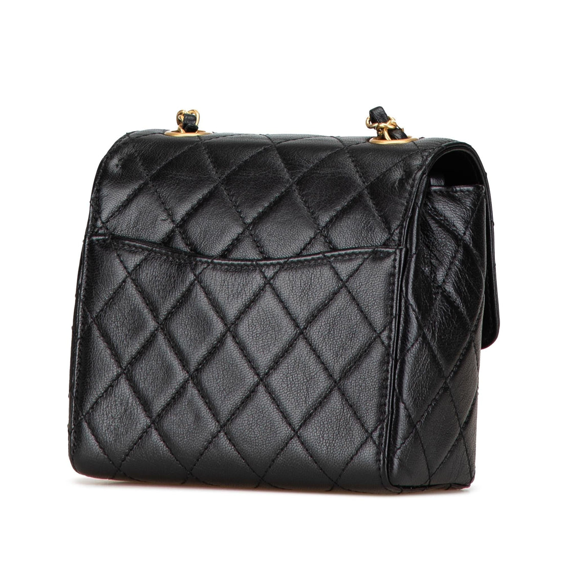 Chanel Mini Square Classic Goatskin Retro Flap (SHG-seV8h1)