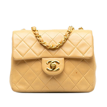 Pearl Street Bags Chanel Mini Square Classic Lambskin Single Flap (SHG-E8DBvA)