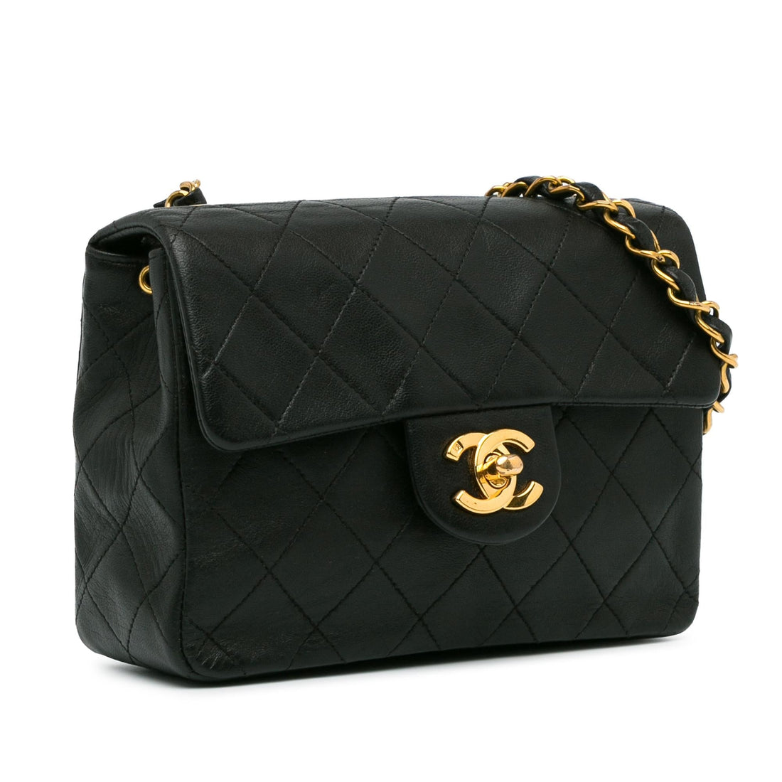 Pearl Street Bags Chanel Mini Square Classic Lambskin Single Flap (SHG-vPCdug)