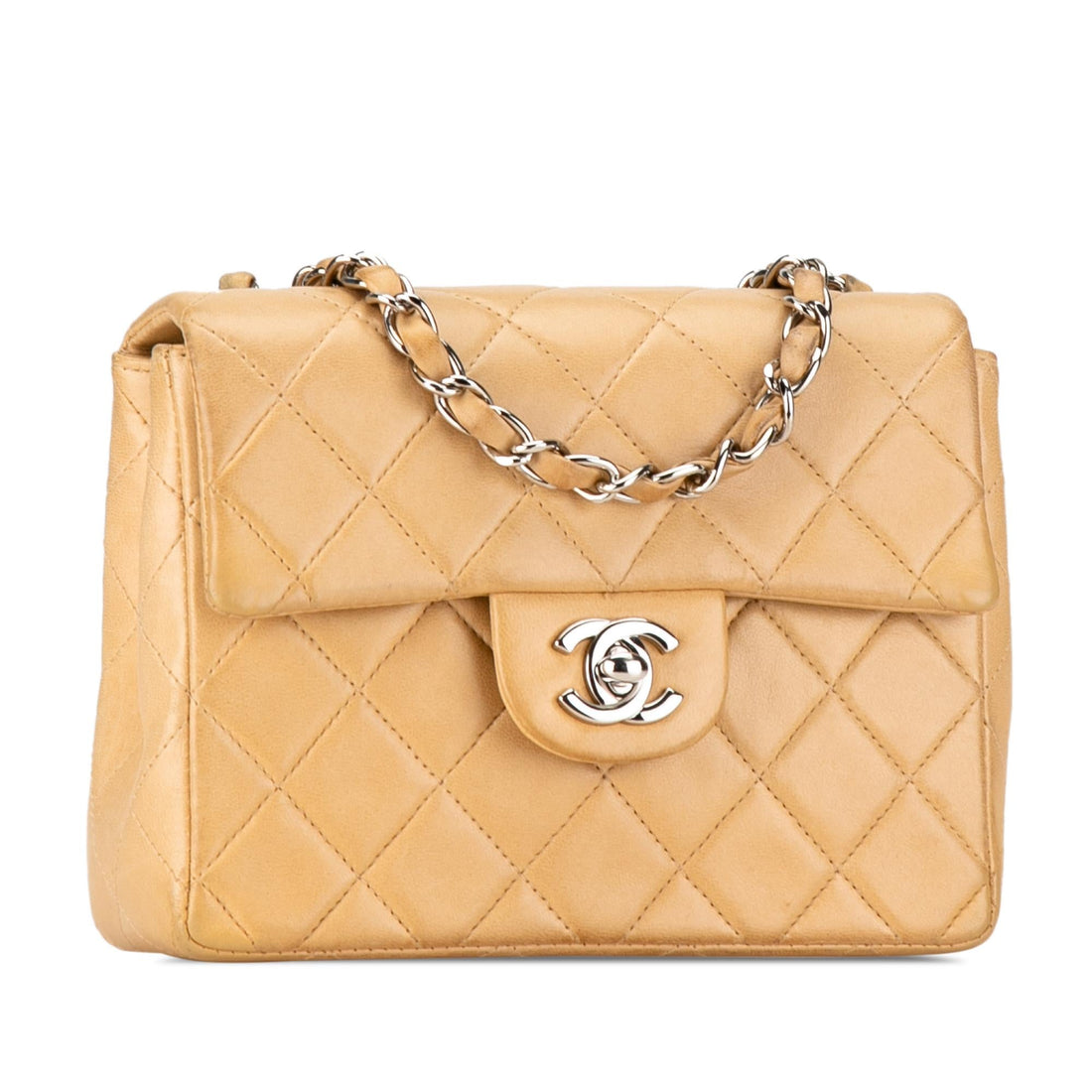 Pearl Street Bags Chanel Mini Square Classic Lambskin Single Flap (SHG-jnohQq)