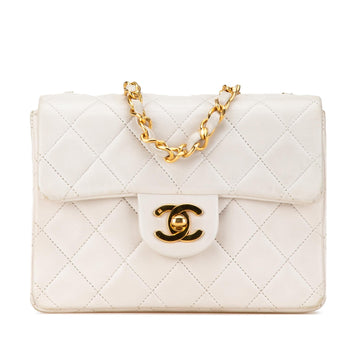 Chanel Mini Square Classic Lambskin Single Flap (SHG-VMgnRl)