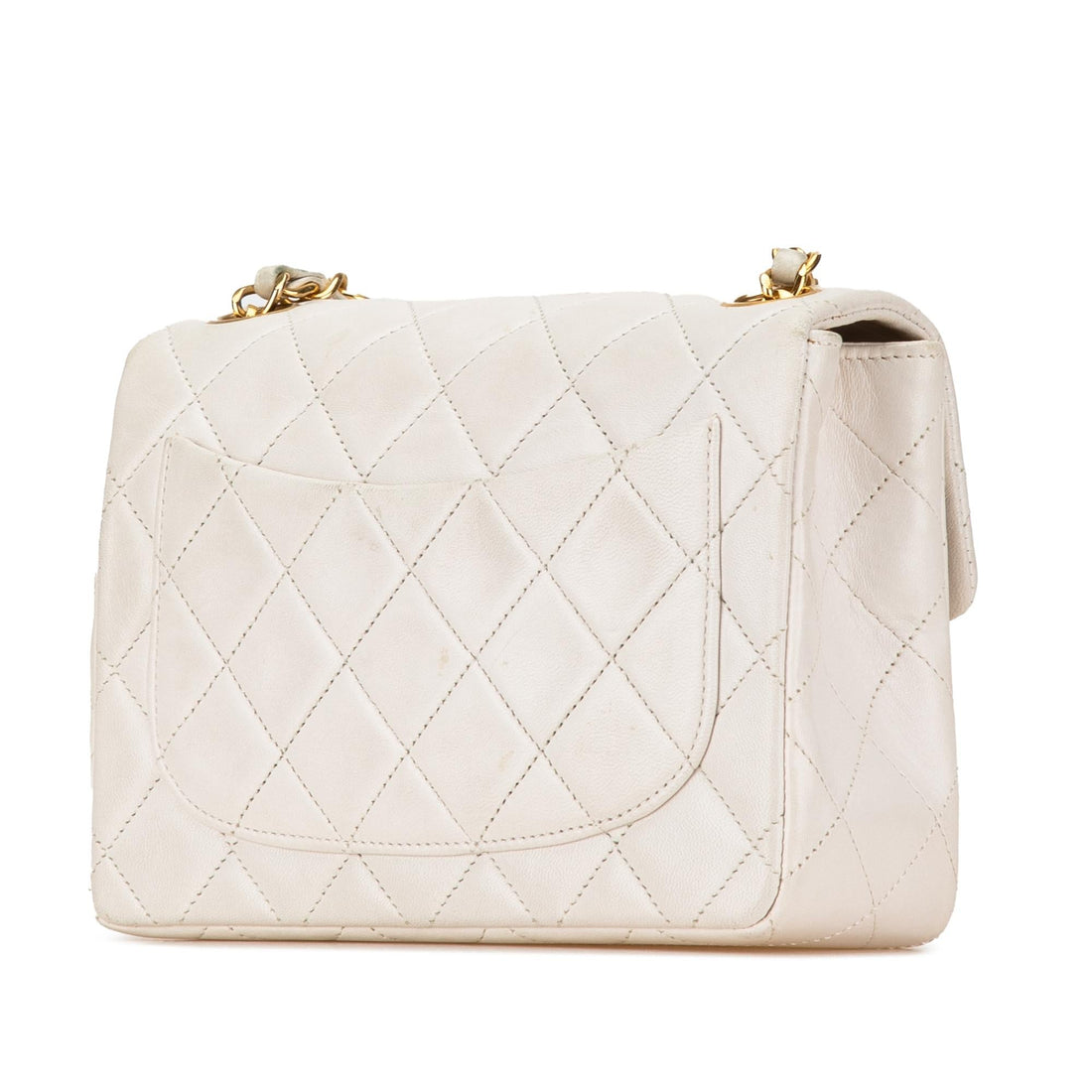 Chanel Mini Square Classic Lambskin Single Flap (SHG-VMgnRl)