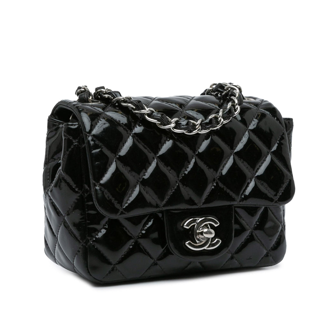 Top Quality Chanel Mini Square Classic Patent Single Flap (SHG-vfasYd)