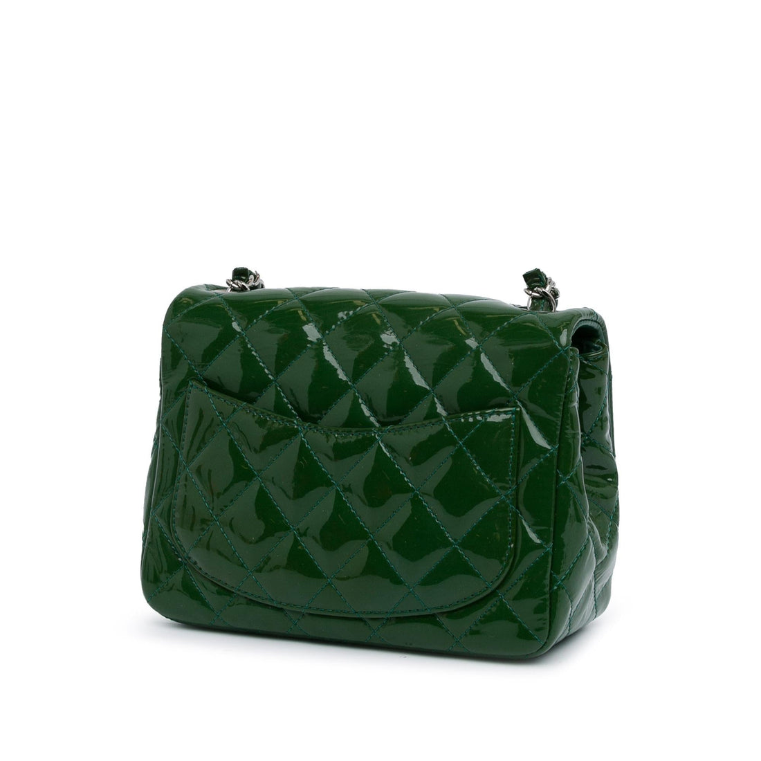 Chanel Mini Square Classic Patent Single Flap (SHG-kyvpJB)