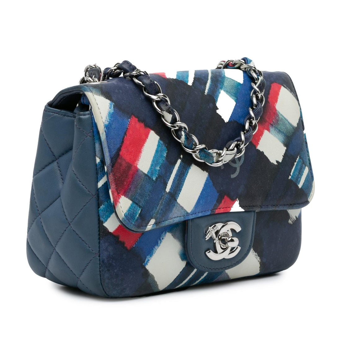 Chanel Mini Square Classic Printed Lambskin Airlines Flap (SHG-hpU1MB)