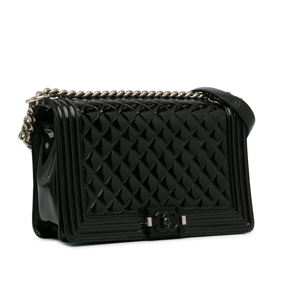 Pearl Street Bags Chanel New Medium Patent Boy Flap (SHG-qryhXJ)