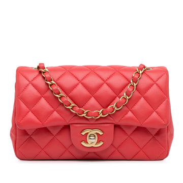 Chanel New Mini Classic Lambskin Single Flap (SHG-7MmbAF)