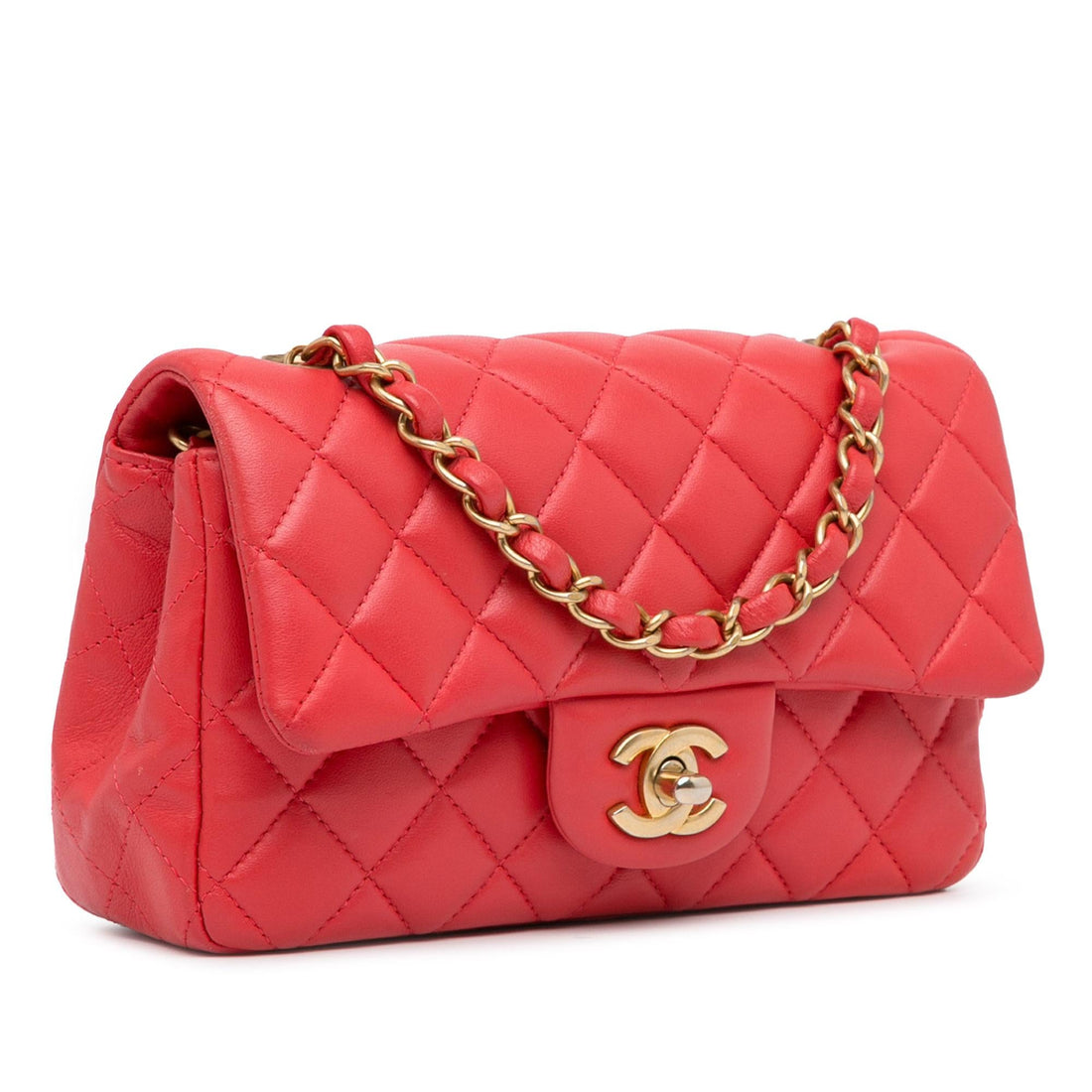 Chanel New Mini Classic Lambskin Single Flap (SHG-7MmbAF)