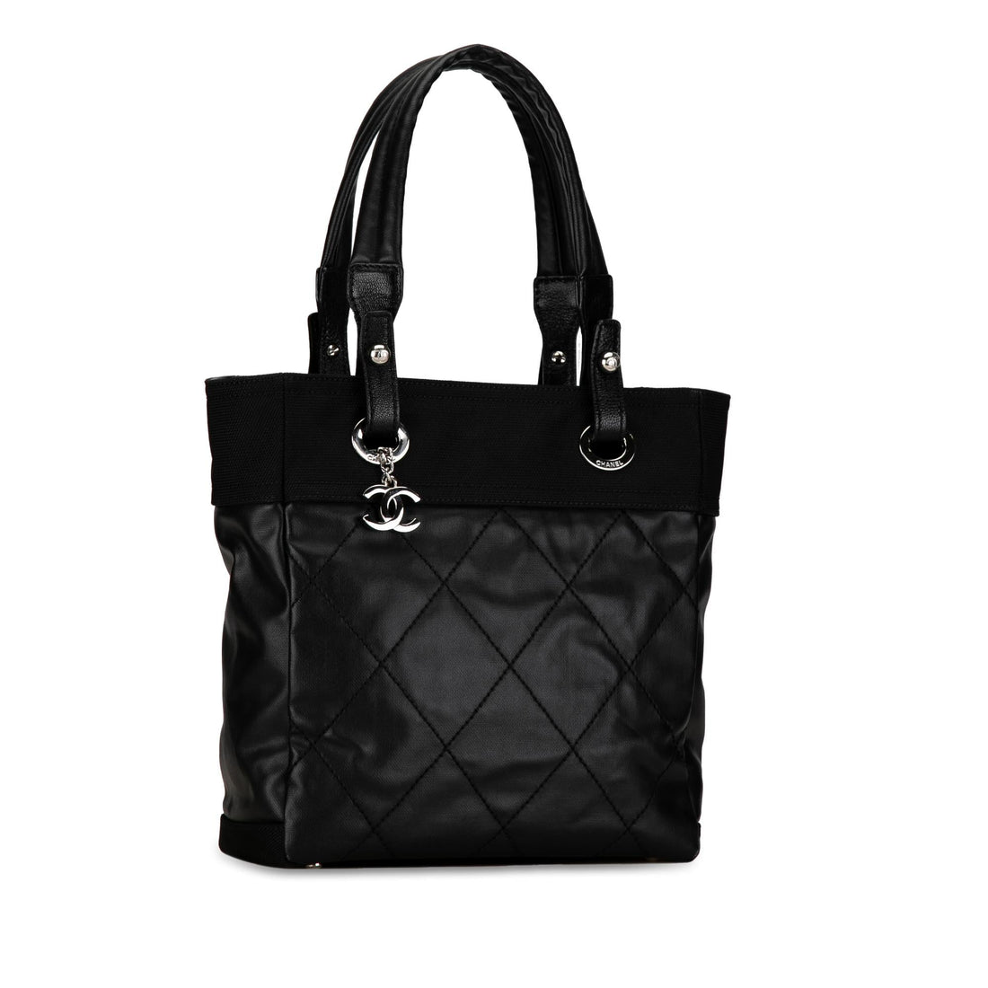 Pearl Street Bags Chanel Paris Biarritz PM Tote (SHG-9AIyBP)