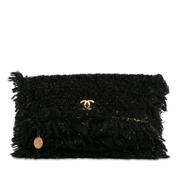 Pearl Street Bags Chanel Paris-Cosmopolite Tweed Fringe Clutch (SHG-algP8a)