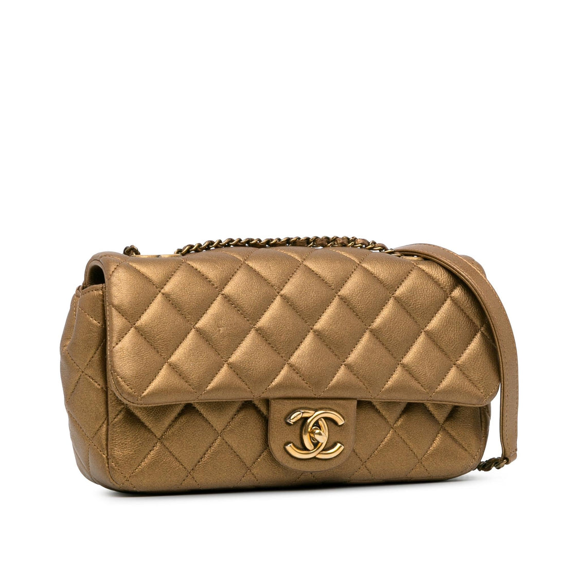 Pearl Street Bags Chanel Paris-Salzburg Metallic Lambskin CC Eyelet Flap (SHG-E5PCT2)