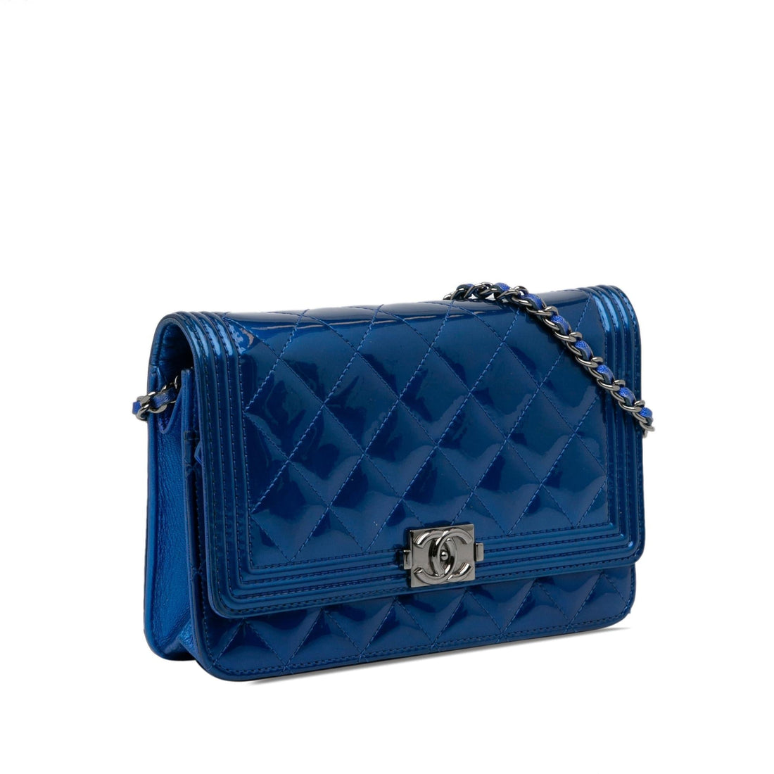 Pearl Street Bags Chanel Patent Boy Wallet on Chain (SHG-0Lw1R6)