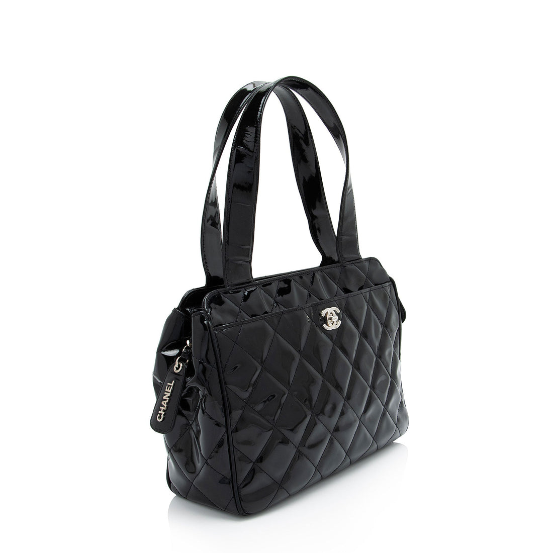 Chanel  Patent Leather CC Bowling Bag (SHF-S9yHE9)