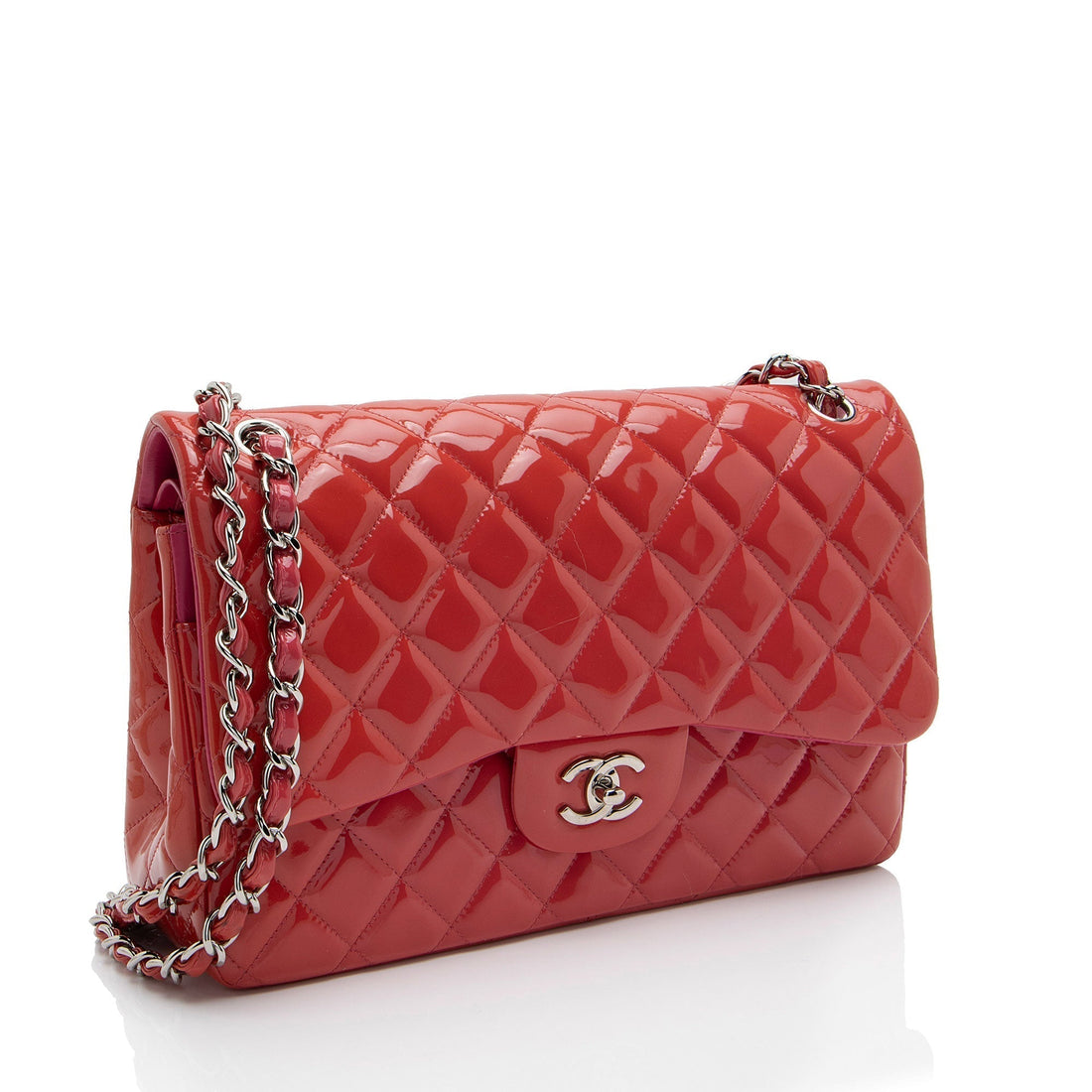 Top Quality Chanel Patent Leather Classic Jumbo Double Flap Bag (SHF-2aeN2O)