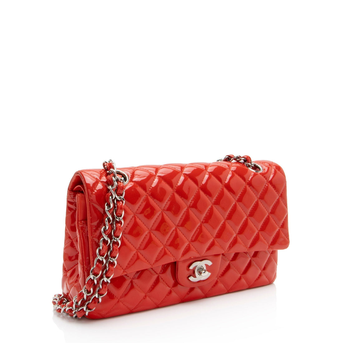 Top Quality Chanel Patent Leather Classic Medium Double Flap Bag (SHF-N0PJ3H)