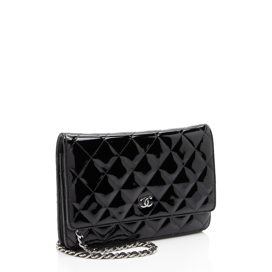 Pearl Street Bags Chanel Patent Leather Classic Wallet on Chain (SHF-sMkM9h)