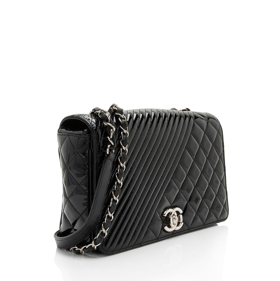 Top Quality Chanel Patent Leather Coco Boy Medium Flap Bag (SHF-qtoszA)