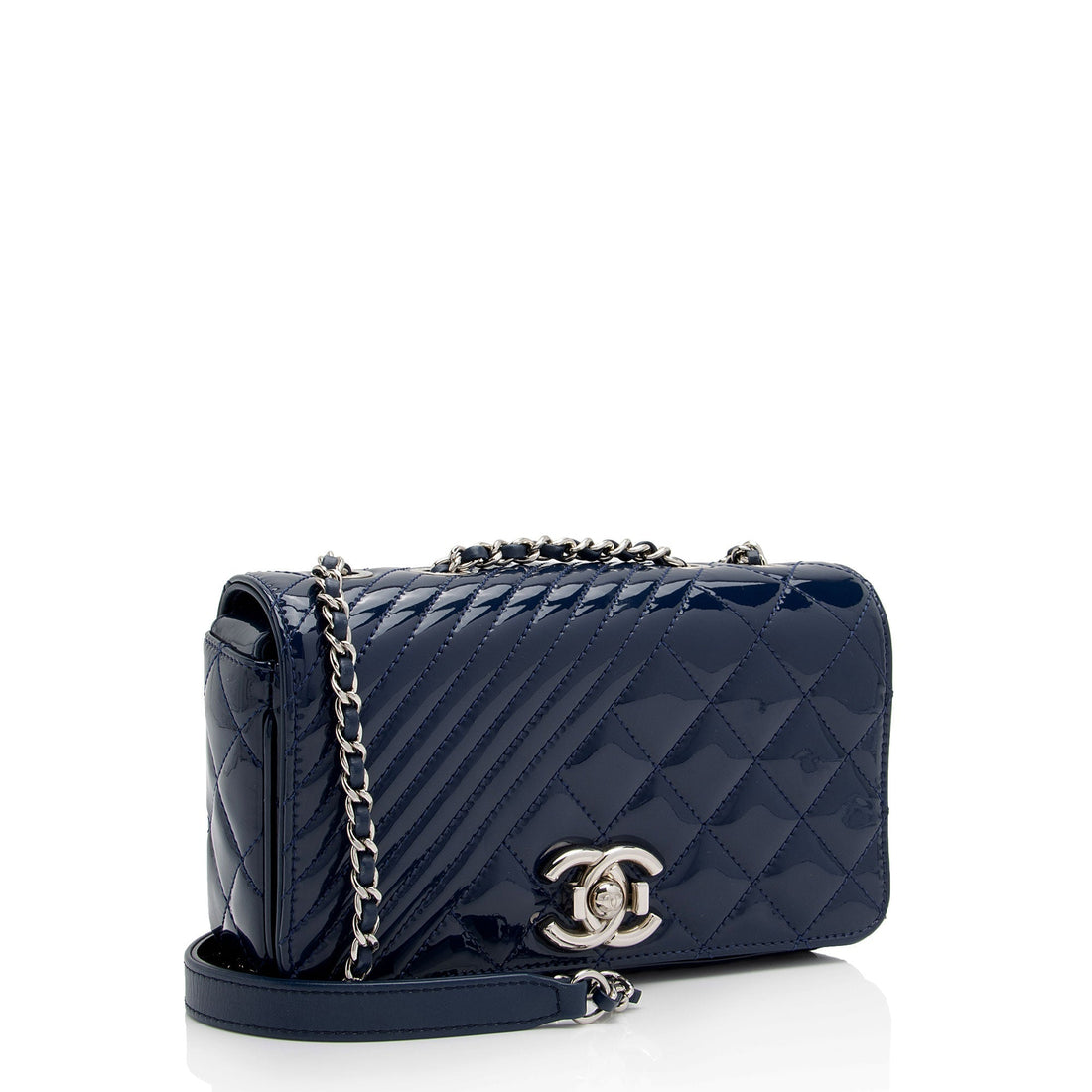 Pearl Street Bags Chanel Patent Leather Coco Boy Small Flap Bag (SHF-mwPK8i)