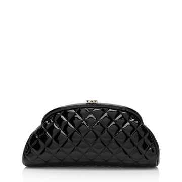 Pearl Street Bags Chanel Patent Leather Timeless Clutch (SHF-QRt3pK)