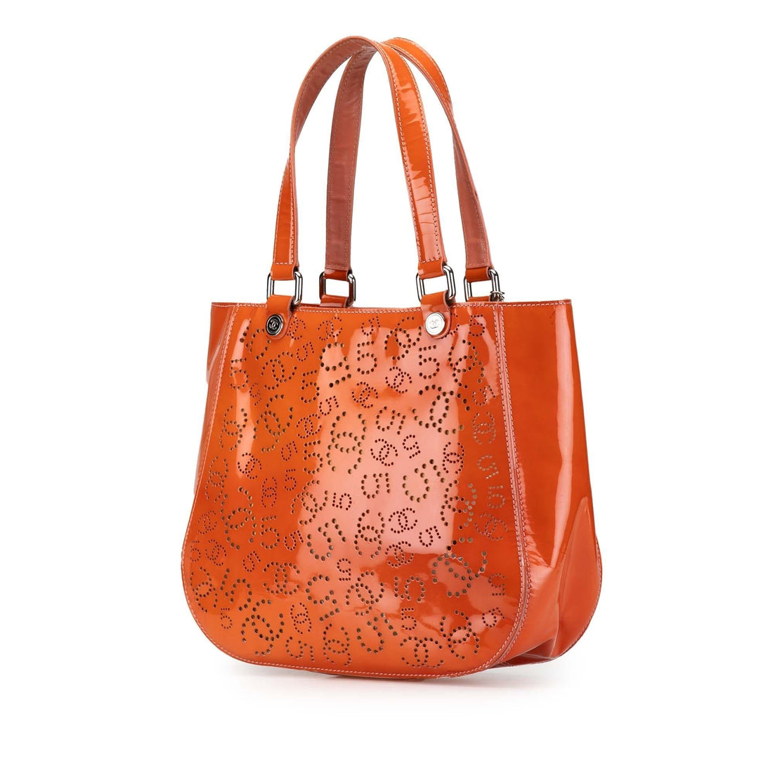 Top Quality Chanel Perforated Patent CC No. 5 Tote (SHG-EWDMRk)