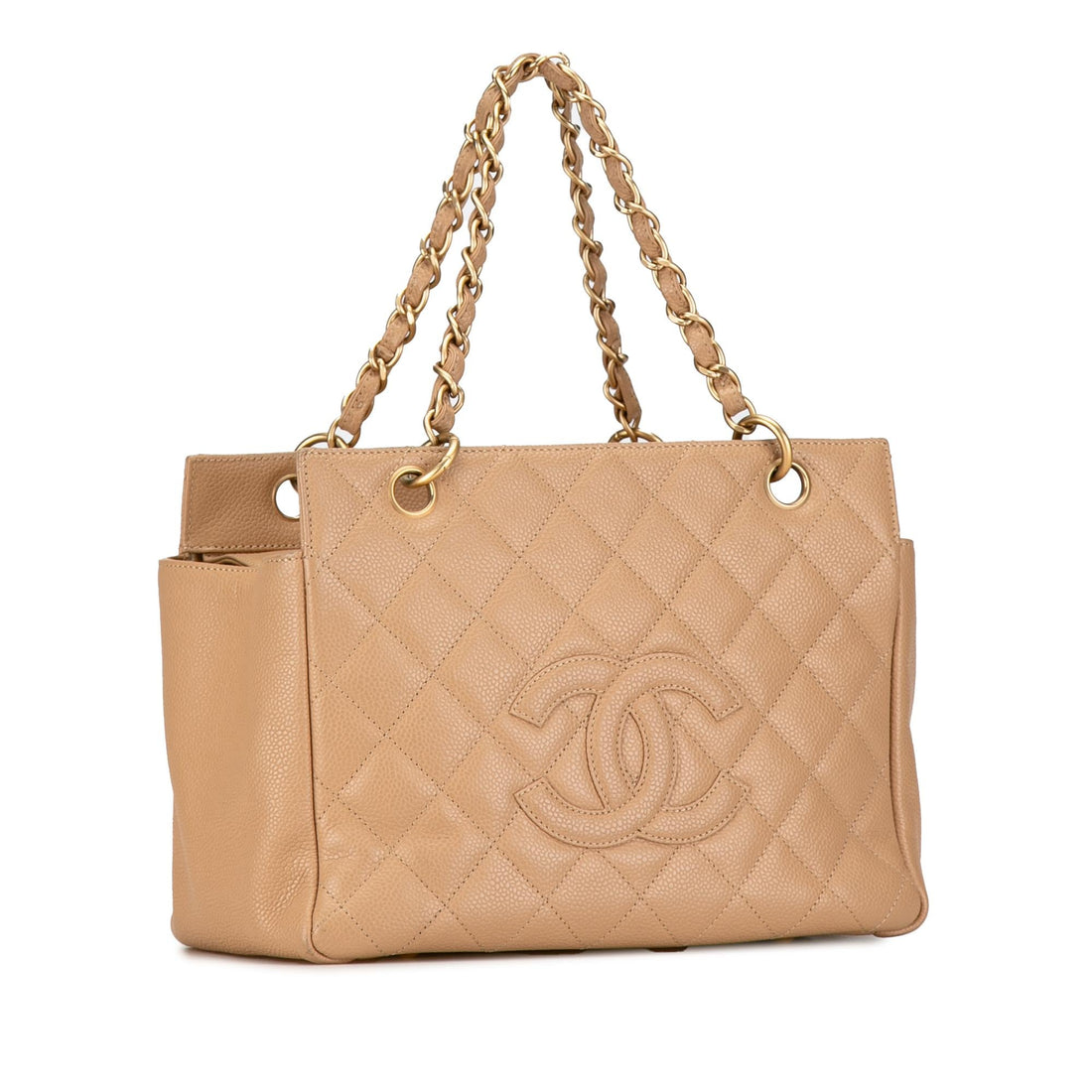 Pearl Street Bags Chanel Petite Caviar Timeless Shopping Tote (SHG-HnNmDD)