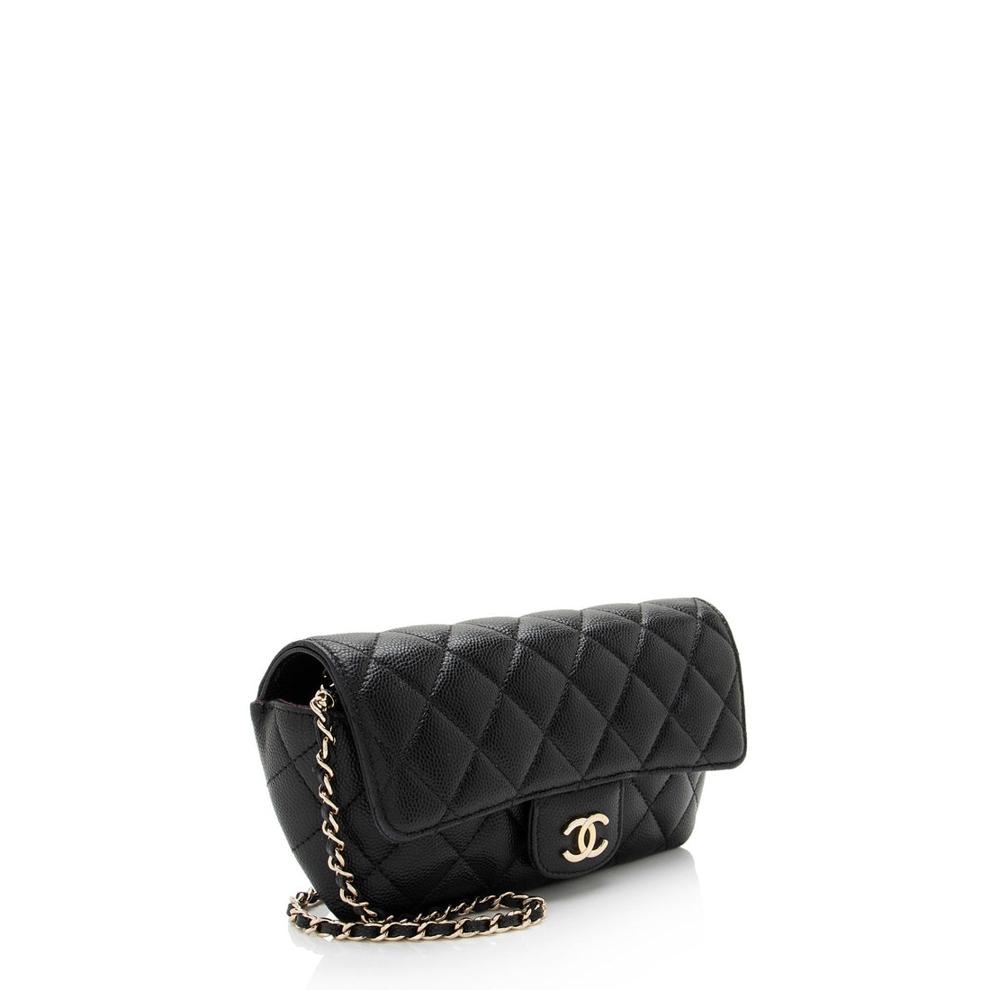 Chanel Quilted Caviar Leather Mini Chain Bag (SHF-gYvxkq)