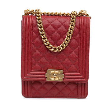 Top Quality Chanel Quilted Caviar North South Boy Flap (SHG-1qCEuO)