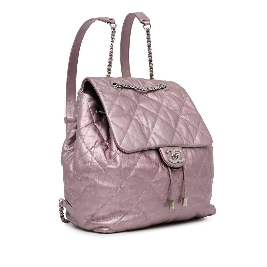 Chanel Quilted Iridescent CalBNkin Ground Control Backpack (SHG-4SwIEn)