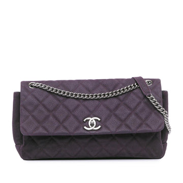 Chanel Quilted Iridescent Caviar Lady Pearly Flap (SHG-qpuSip)