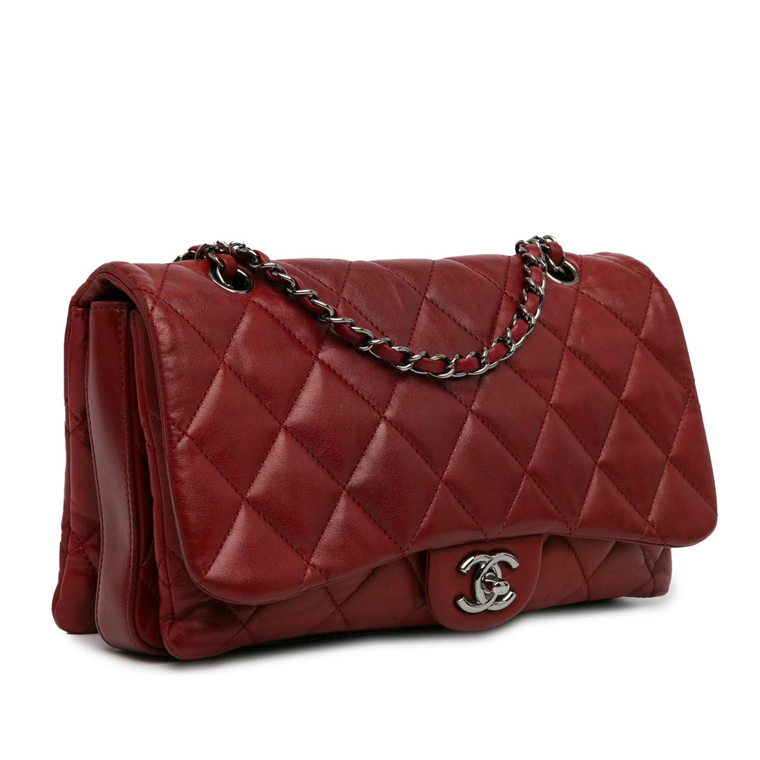 Pearl Street Bags Chanel Quilted Lambskin 3 Accordion Flap (SHG-1Ej2fV)
