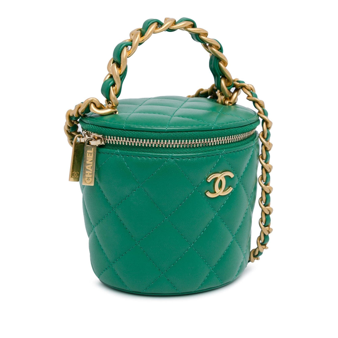 Top Quality Chanel Quilted Lambskin Afternoon Tea Vanity Case with Chain (SHG-mCCkay)
