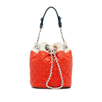 Pearl Street Bags Chanel Quilted Lambskin Cuba Drawstring Bucket (SHG-s3AsNP)