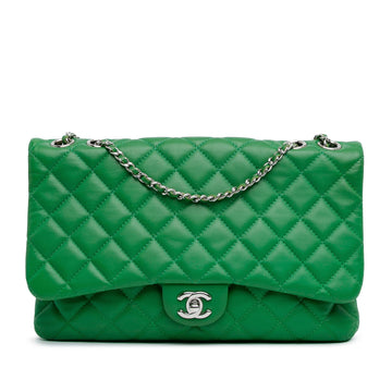 Chanel Quilted Lambskin Double Compartment Chain Flap (SHG-ylKzpw)