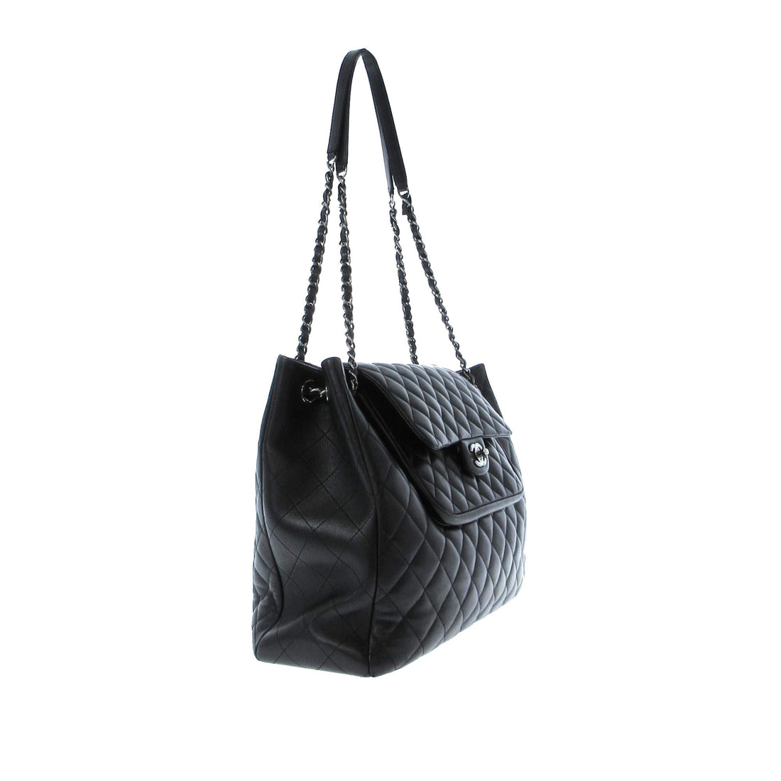 Pearl Street Bags Chanel Quilted Lambskin Front Flap Pocket Tote (SHG-E6UxjU)