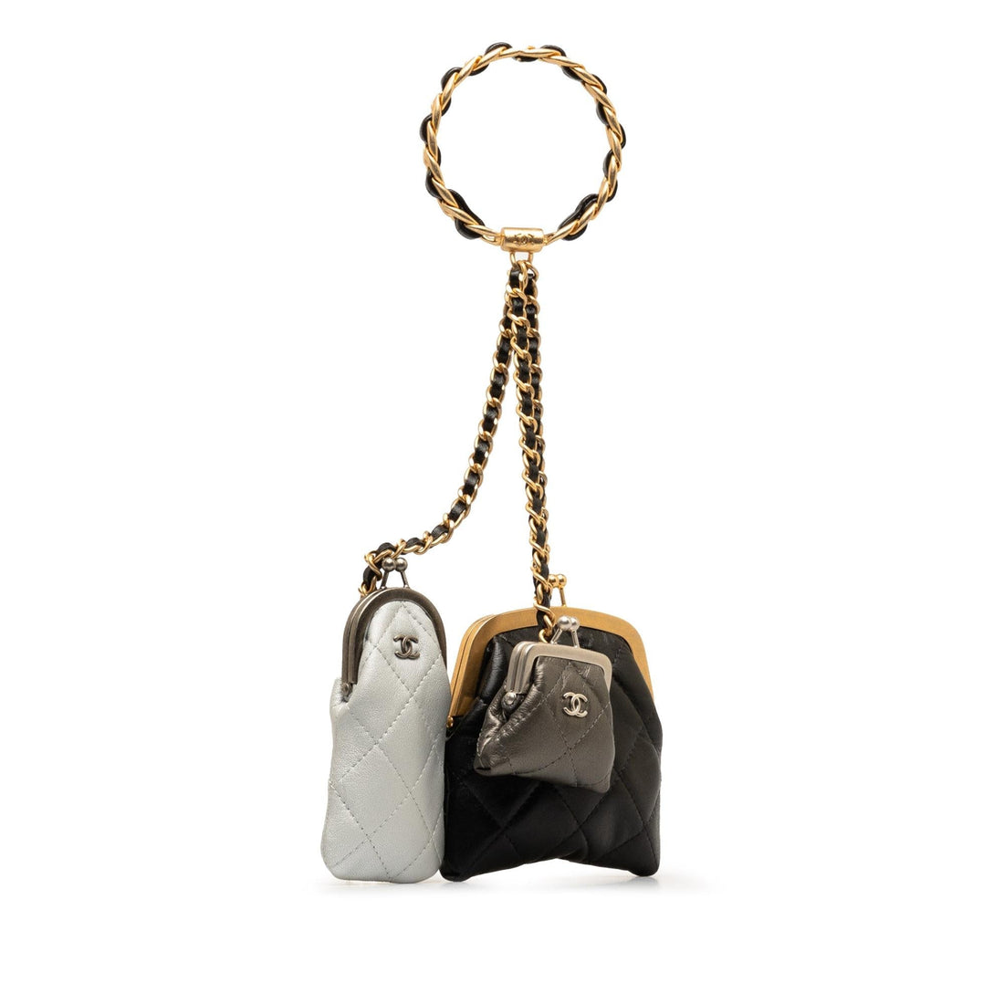 Pearl Street Bags Chanel Quilted Lambskin Multi Clutch with Handle (SHG-ZLewa1)