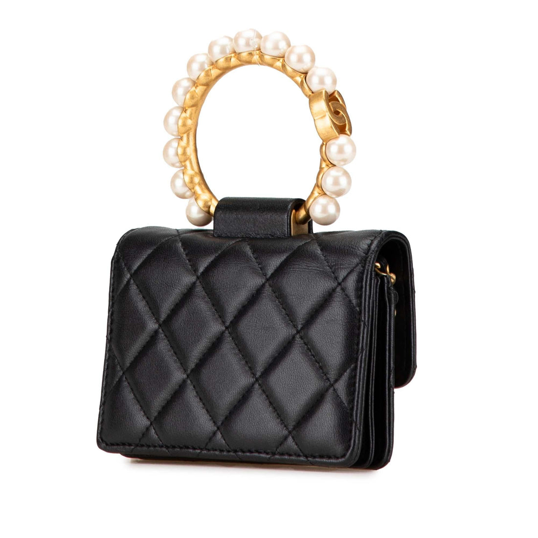 Chanel Quilted Lambskin Pearl Crown Clutch On Chain (SHG-VUCY5S)