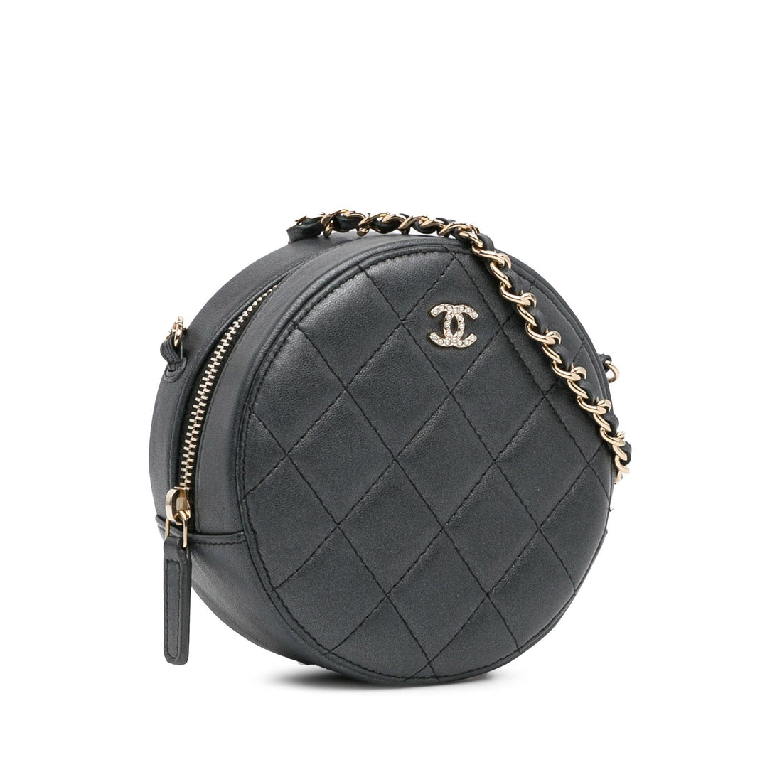 Pearl Street Bags Chanel Quilted Lambskin Round Pearl Clutch with Chain (SHG-57ukAg)