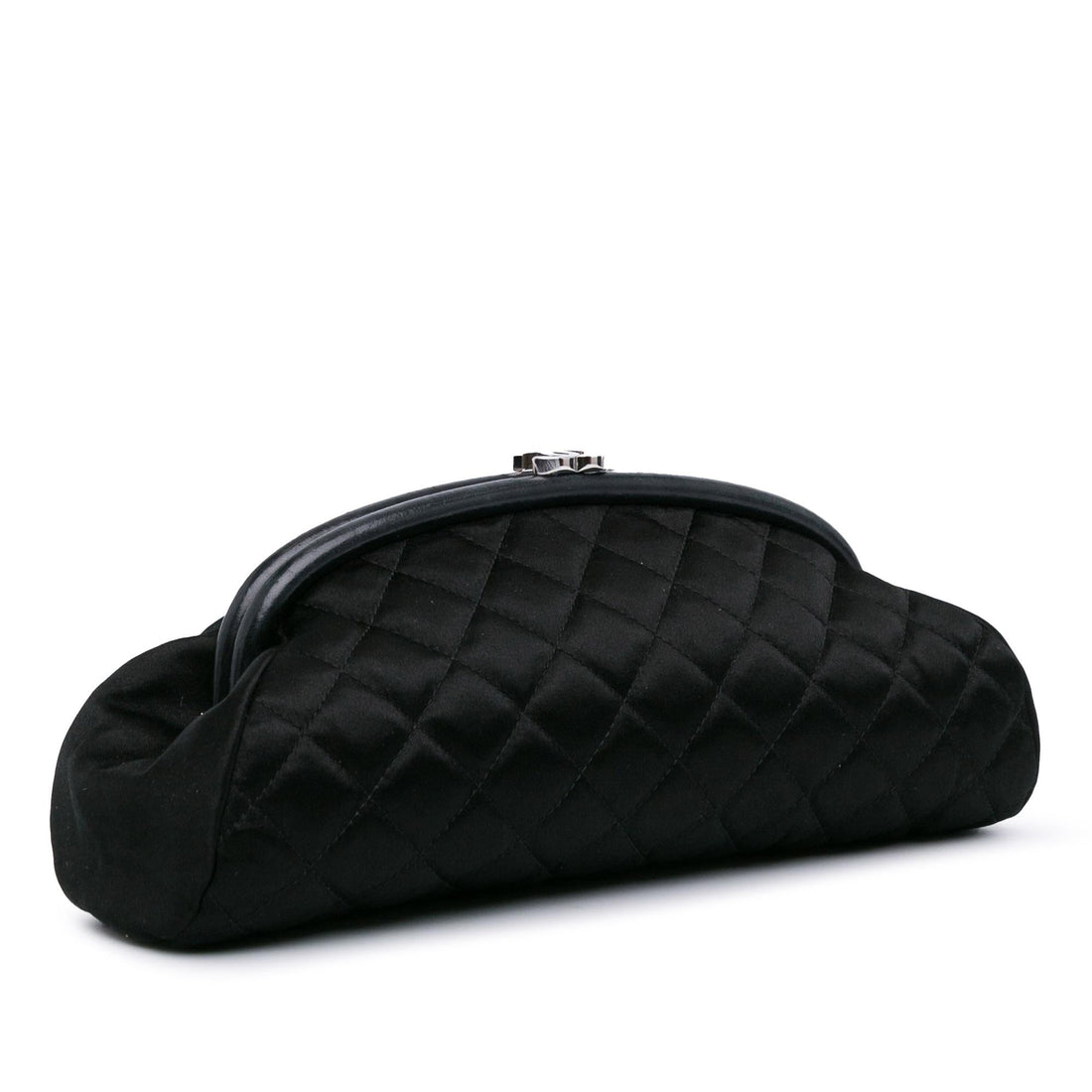 Pearl Street Bags Chanel Quilted Satin Timeless Clutch (SHG-CBcot3)