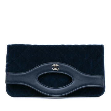 Top Quality Chanel Quilted Velvet 31 Clutch (SHG-EGJxIe)