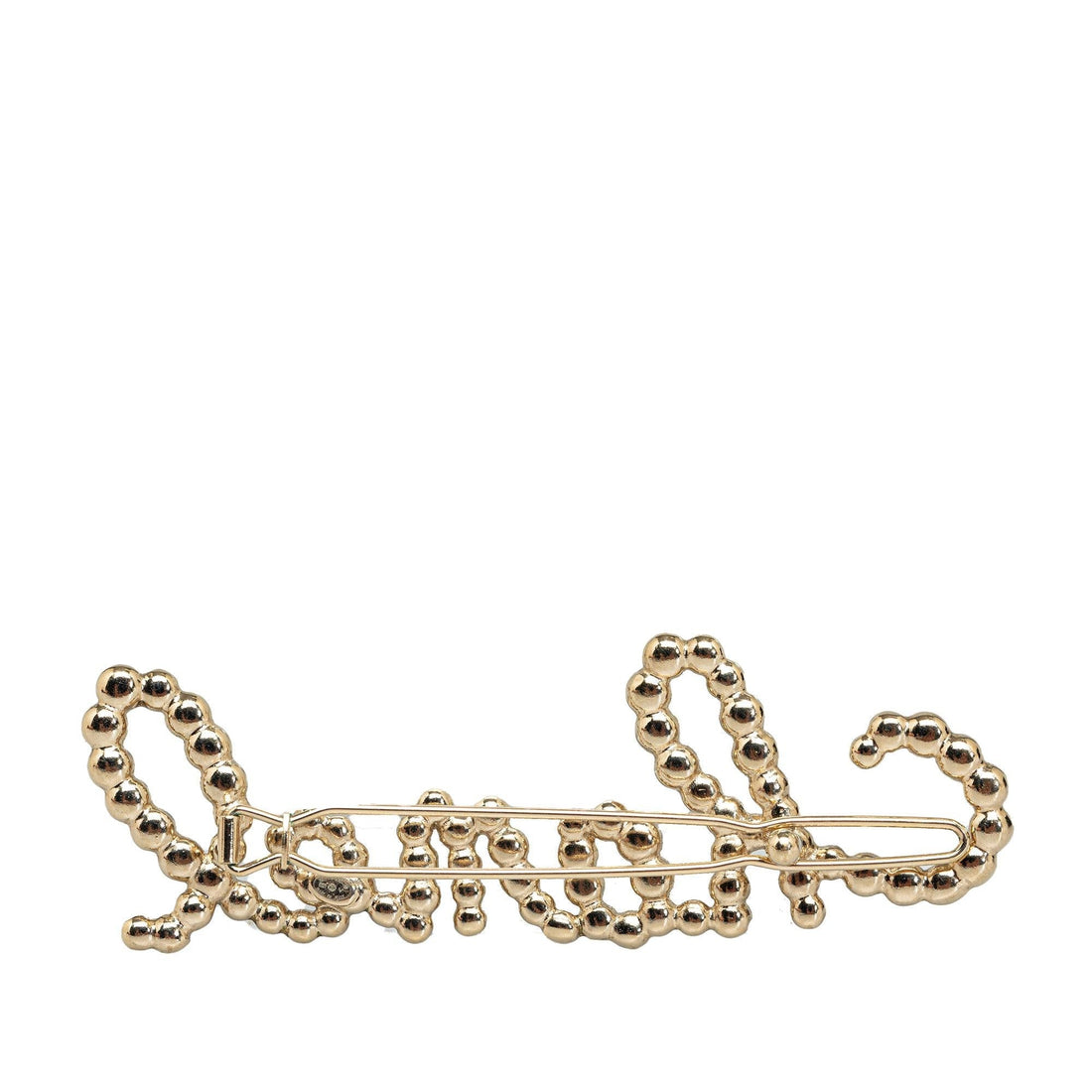 Pearl Street Bags Chanel Rhinestone & Pearl Swirling Logo Barette (SHG-fwVacm)