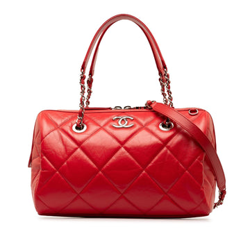 Pearl Street Bags Chanel Small Aged Calfskin Express Bowling Satchel (SHG-8OoLC3)