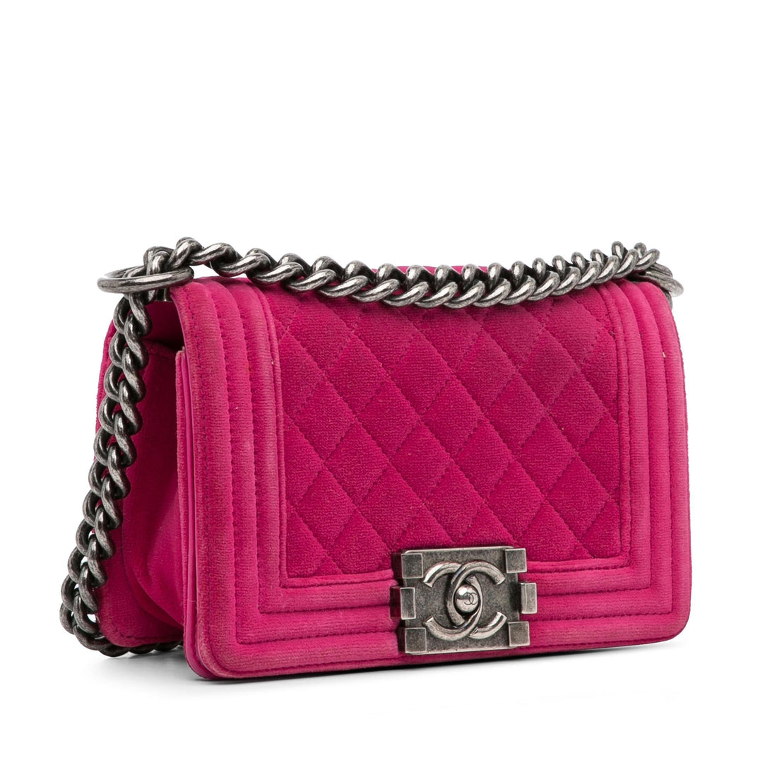 Pearl Street Bags Chanel Small Boy Velvet Flap Bag (SHG-HrRb7c)