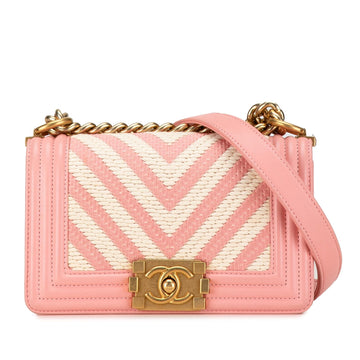 Top Quality Chanel Small Braided Chevron Boy Flap (SHG-f3tD92)
