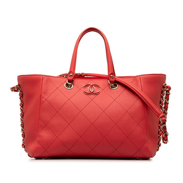 Chanel Small Bullskin Neo Soft Shopping Tote (SHG-D0niJ1)