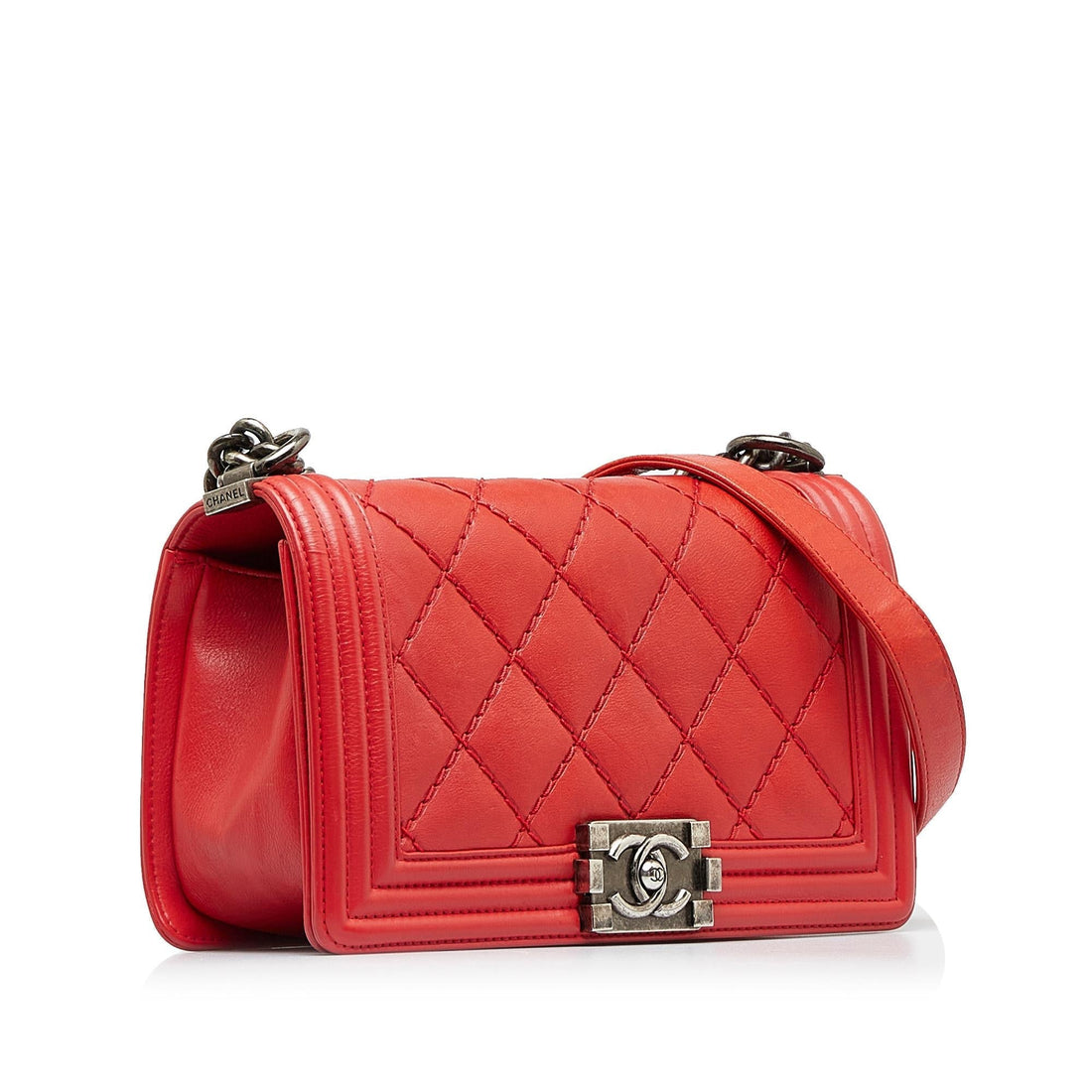 Chanel Small Calfskin Double Stitch Boy Flap (SHG-HE7eKJ)