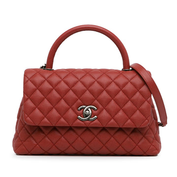 Pearl Street Bags Chanel Small Caviar Coco Top Handle Bag (SHG-f1R70w)