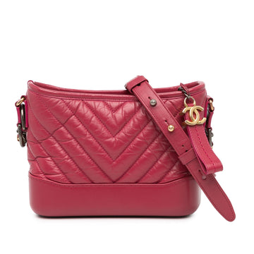 Chanel Small Chevron Aged CalBNkin Gabrielle Crossbody (SHG-ZWLu0C)