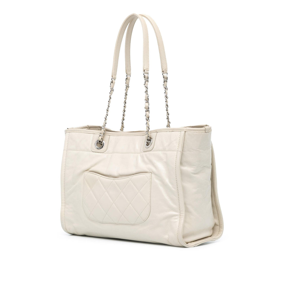 Chanel Small Glazed CalBNkin Deauville Tote (SHG-QE8xIp)