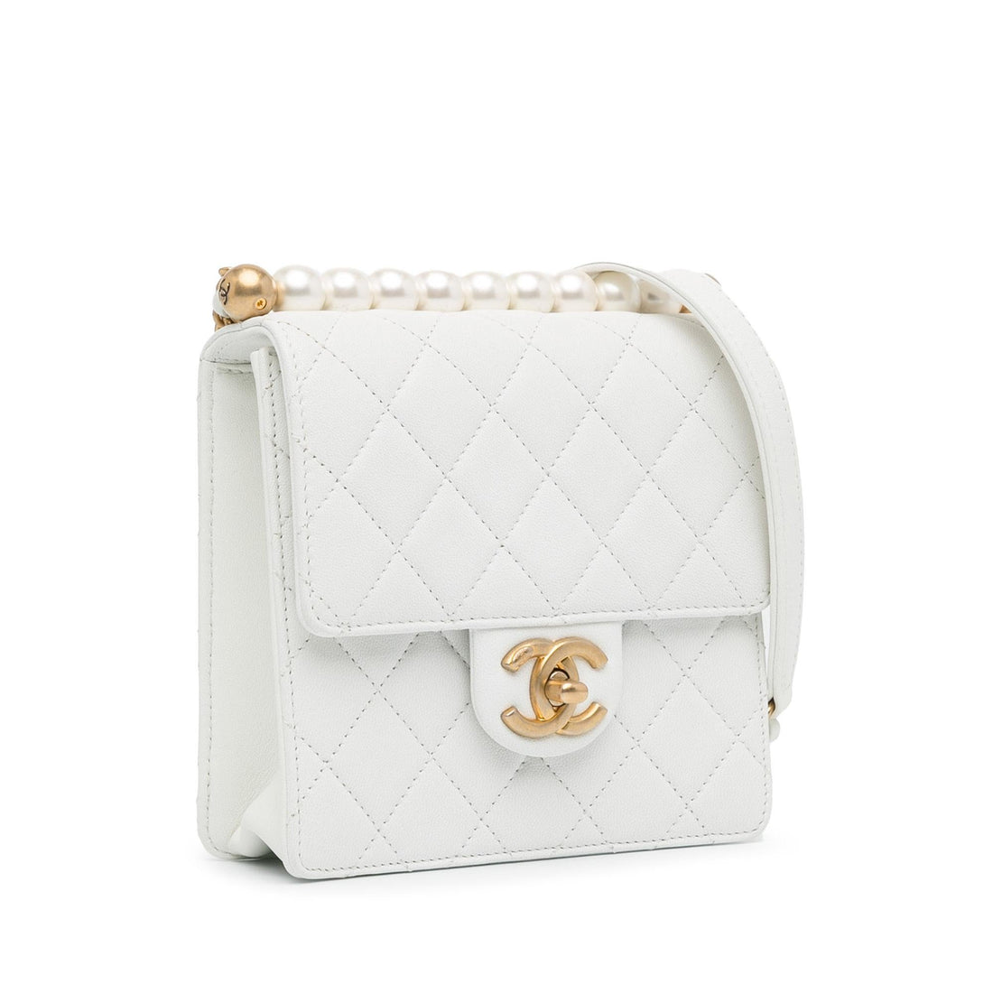 Pearl Street Bags Chanel Small Lambskin Chic Pearls Flap (SHG-aY4p5K)