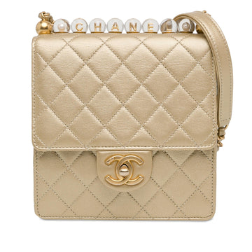 Pearl Street Bags Chanel Small Lambskin Chic Pearls Flap (SHG-AarASt)